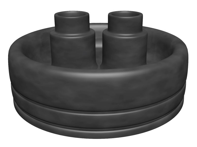 Резиновые защитные наконечники для двух несущих труб VS-MAN1...