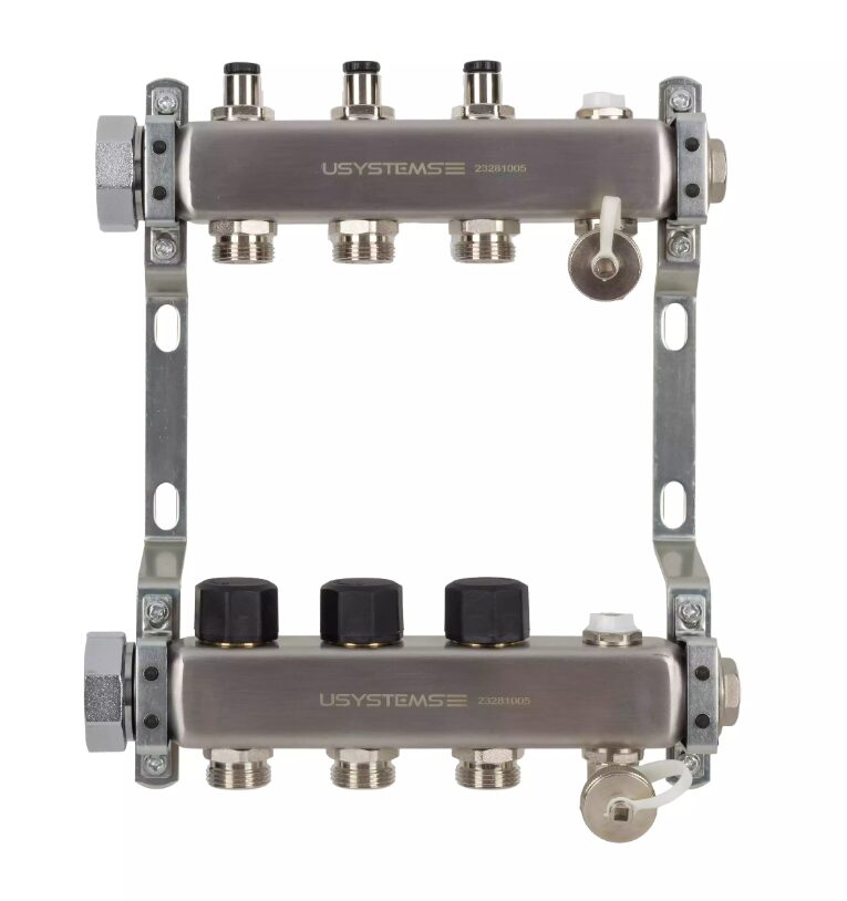 USYSTEMS коллектор UN с клапанами стальной с накидной гайкой...